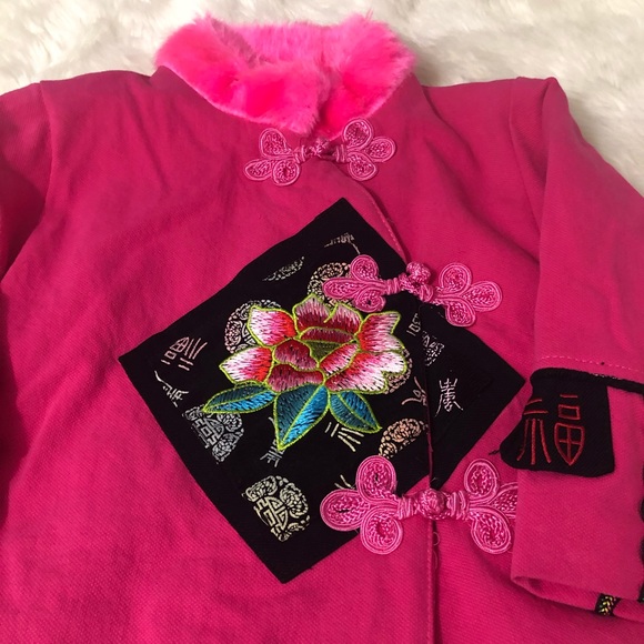 Asian inspired little girls jacket coat SM - Picture 3 of 8